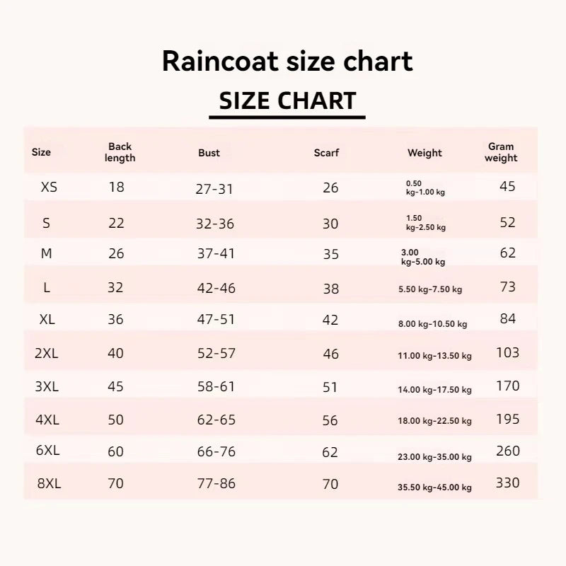 Paws Dry Raincoat