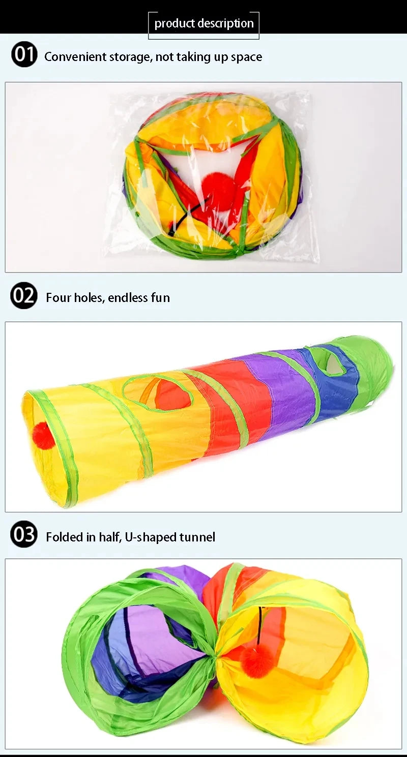 Rainbow Paws Play Tunnel