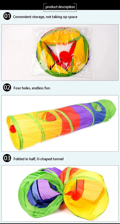 Rainbow Paws Play Tunnel